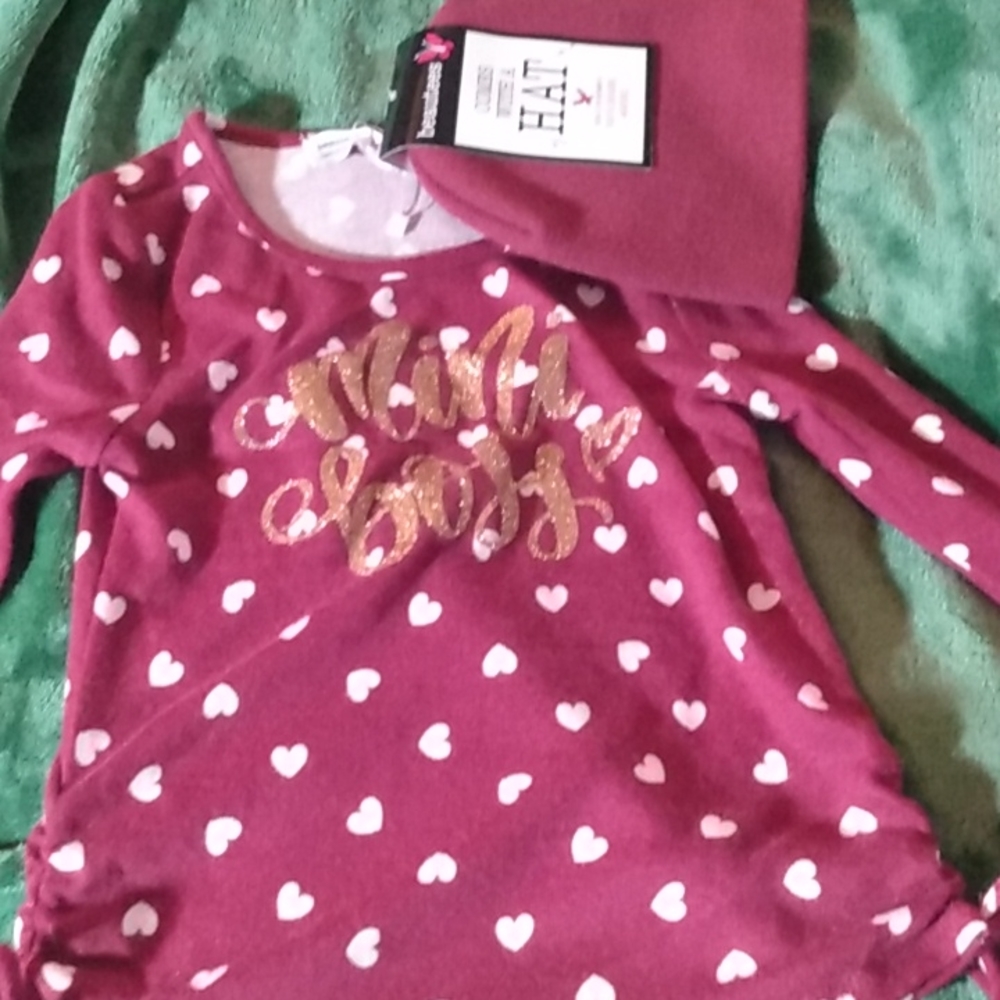 Adorable Mini boss shirt with bonus hat